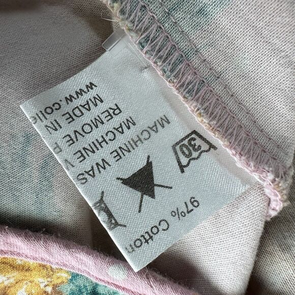 collectif london pineapple button up short sleeve waist tie crop shirt Size 8 - Picture 6 of 7